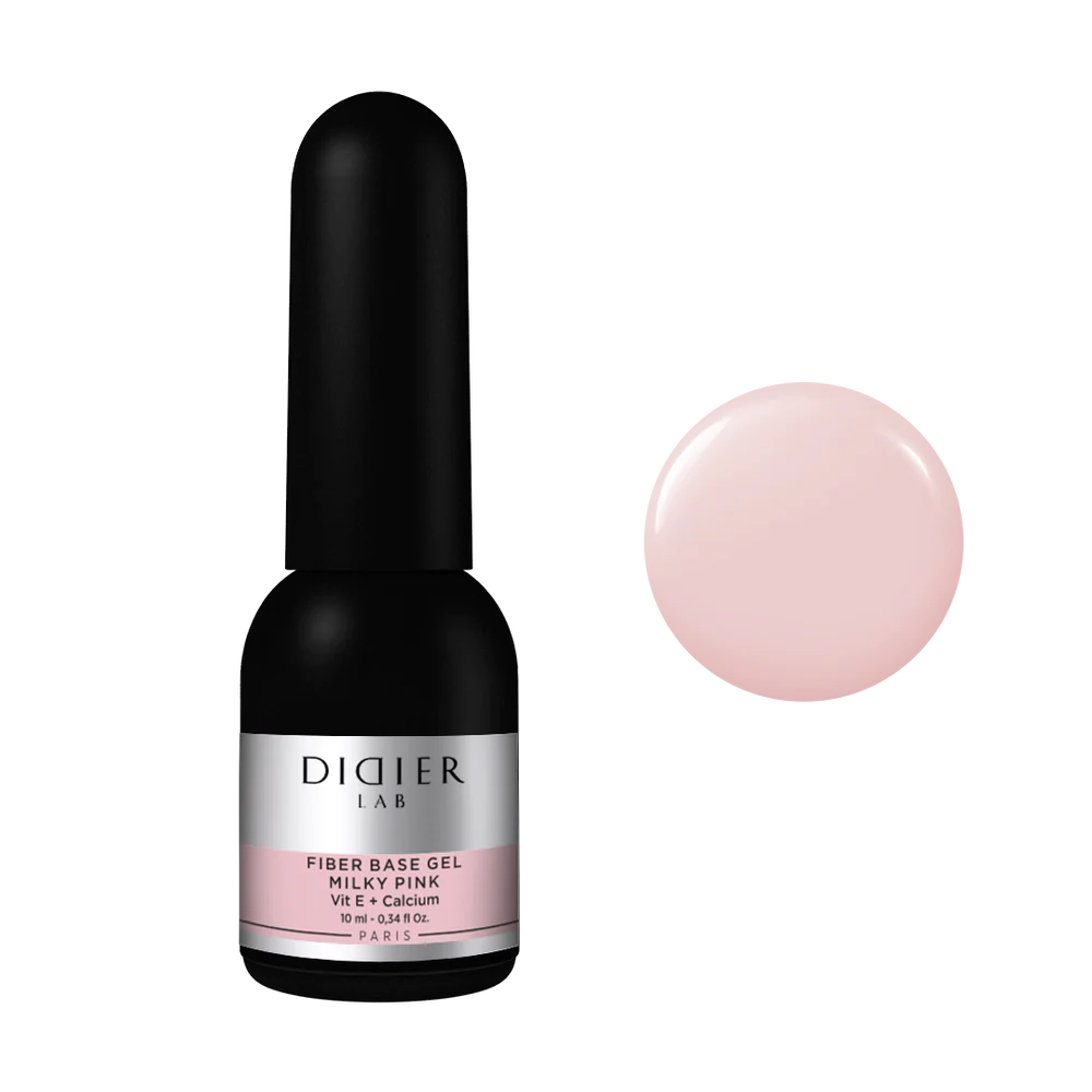 Fiber Base Coat, Didier Lab, Milky Pink, 0.34 fl.oz / 10 ml
