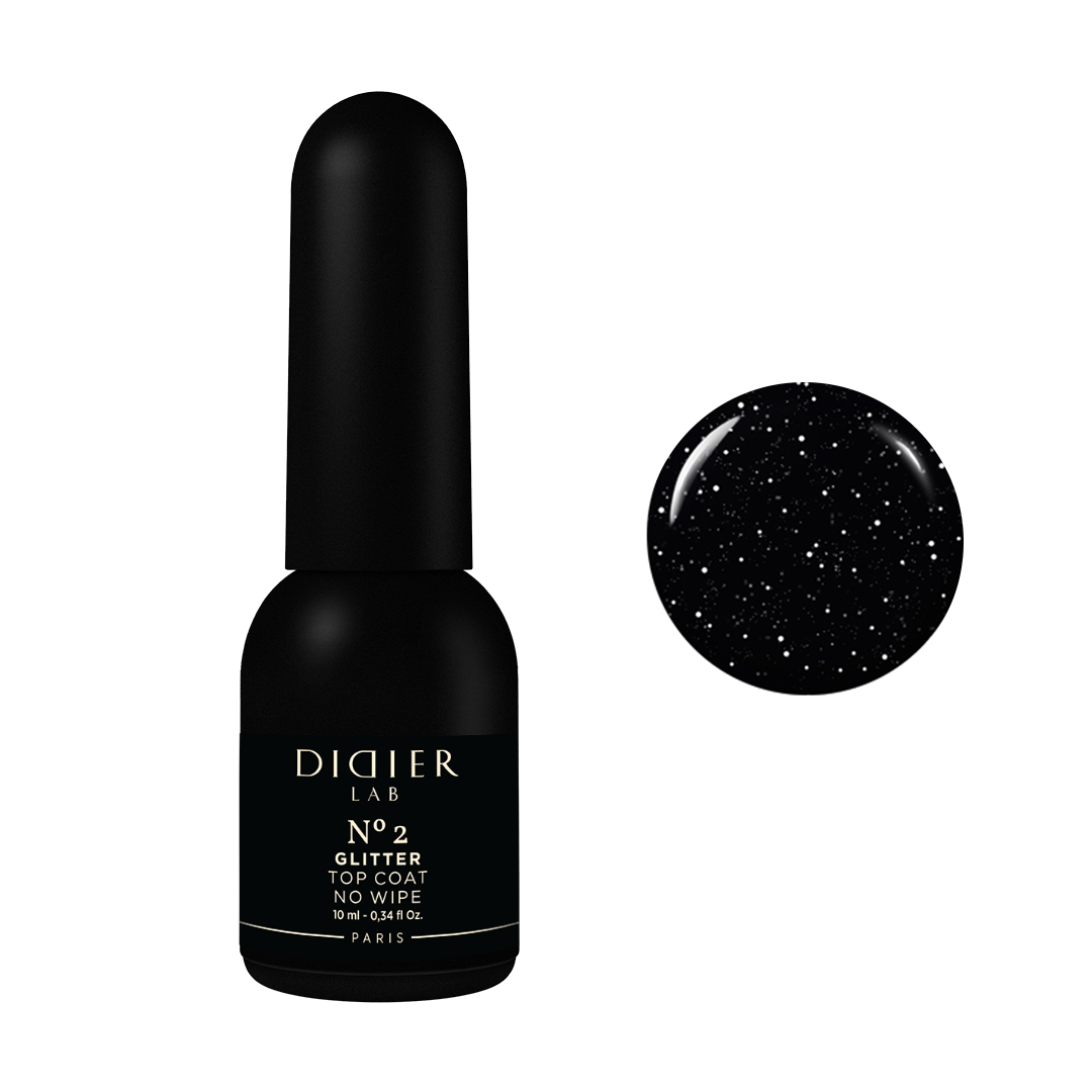 Gel Polish Top Coat, Didier Lab, Glitter No. 2