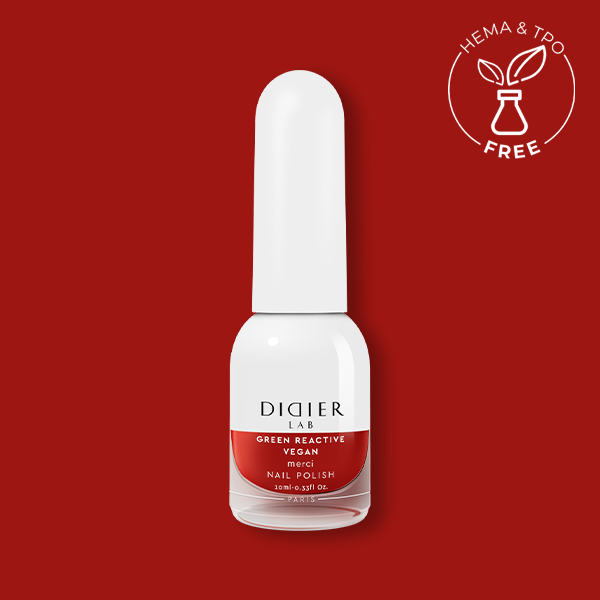 Esmalte de uñas vegano reactivo verde "Didier Lab", Merci, 10ml