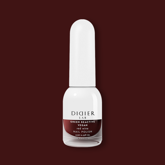 "Didier Lab" Vegan Nail Polish "Green Reactive", Red Wine, 0.34 fl.oz / 10 ml