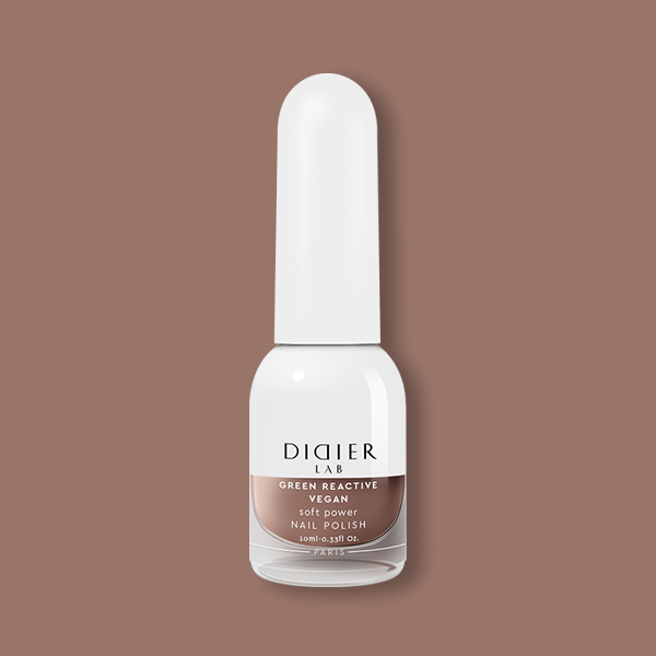 Esmalte de uñas vegano reactivo verde "Didier Lab", soft power, 10ml