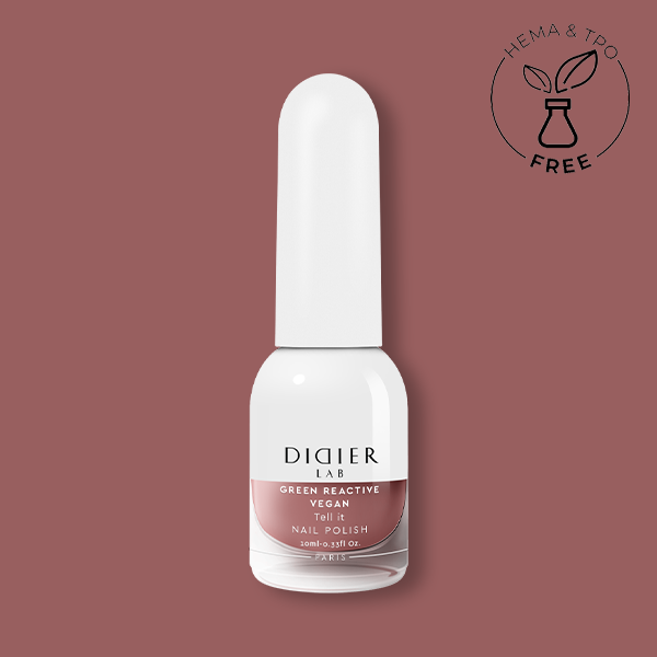 Esmalte de uñas verde reactivo y vegano "Didier Lab", Tell it, 10ml