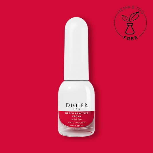 Esmalte de uñas vegano reactivo verde "Didier Lab", fuego salvaje, 10ml