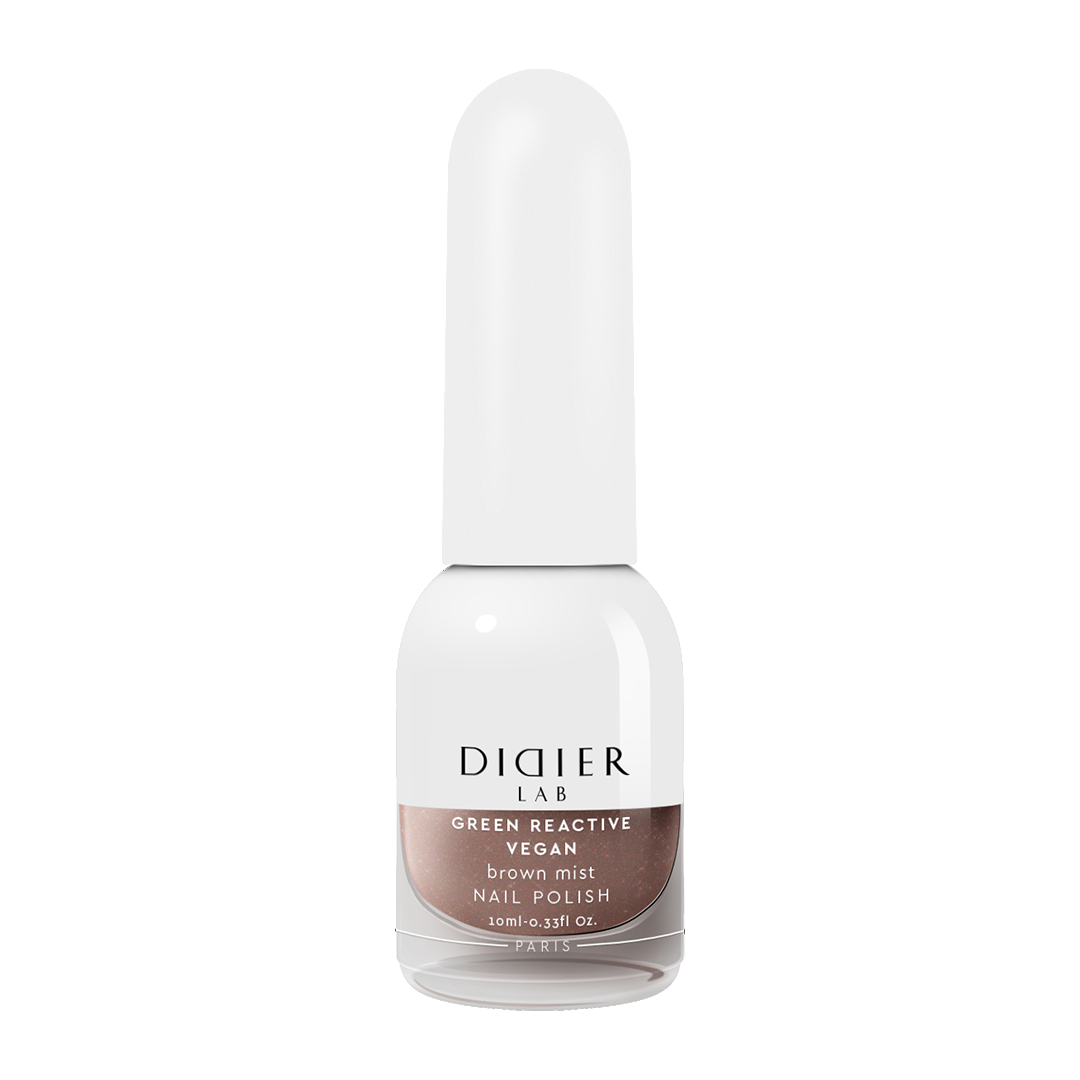 "Didier Lab" Vegan Nail Polish "Green Reactive", Brown Mist, 0.34 fl.oz / 10 ml