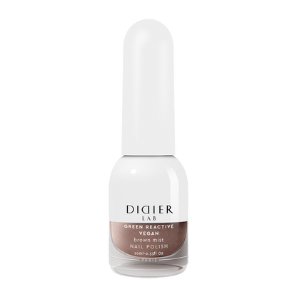 "Didier Lab" Vegan Nail Polish "Green Reactive", Brown Mist, 0.34 fl.oz / 10 ml