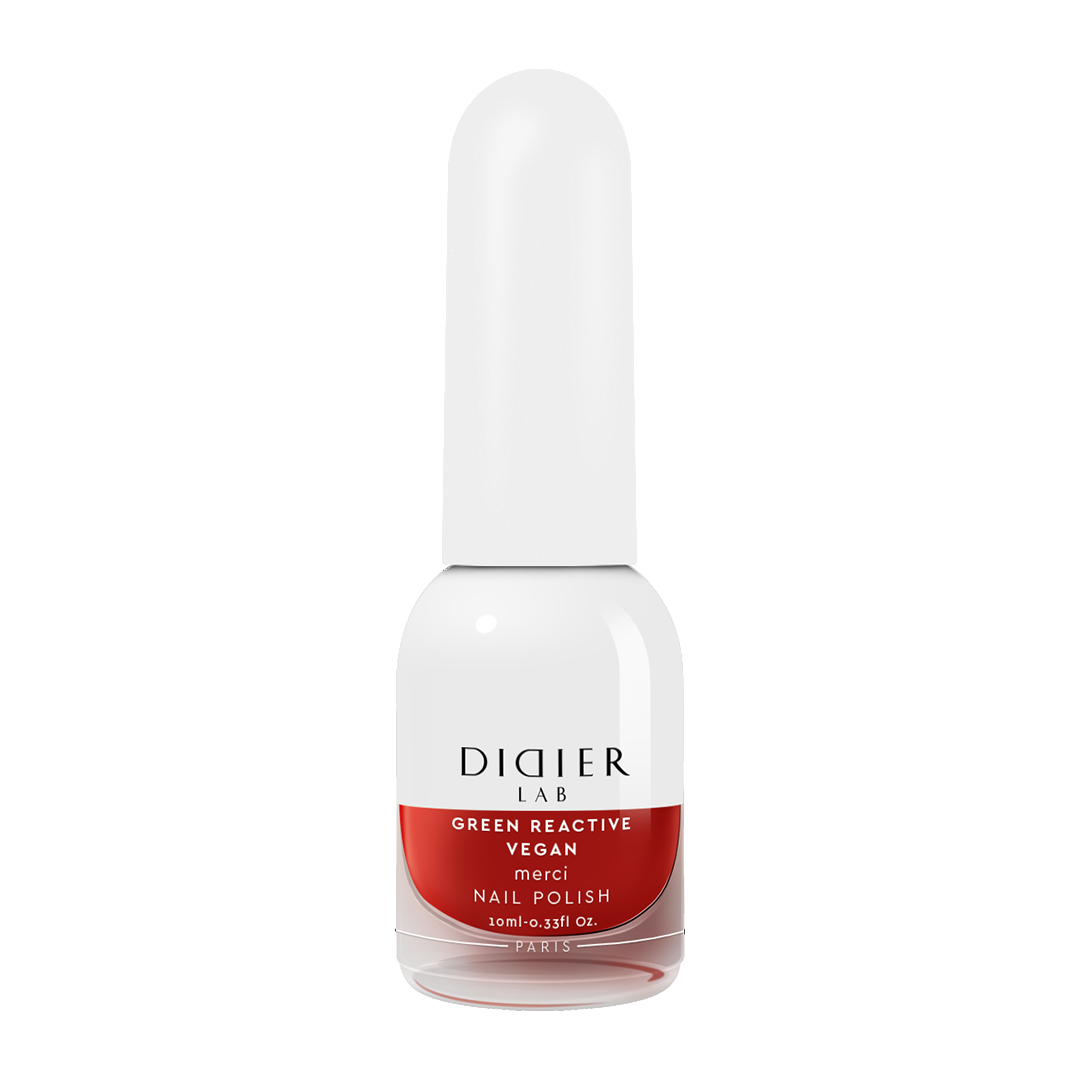 "Didier Lab" Vegan Nail Polish "Green Reactive", Merci, 0.34 fl.oz / 10 ml