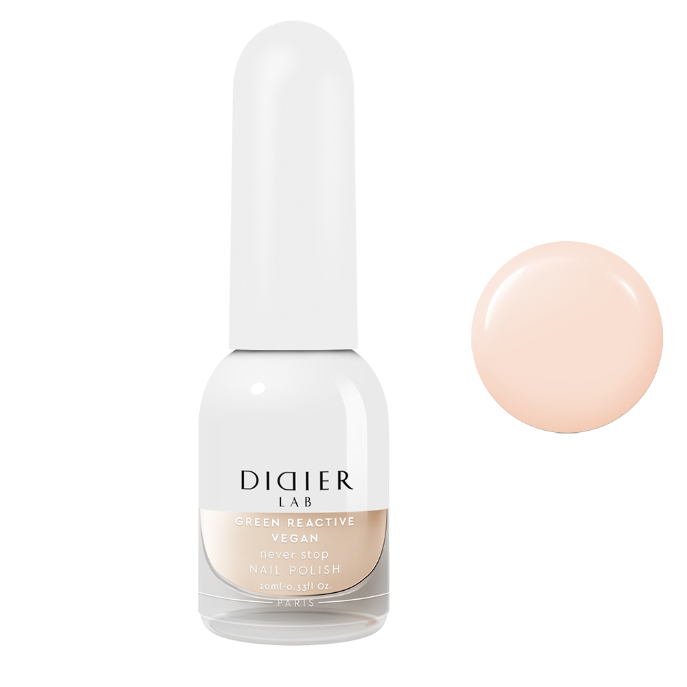 Esmalte de uñas verde reactivo y vegano "Didier Lab", Never Stop, 10ml