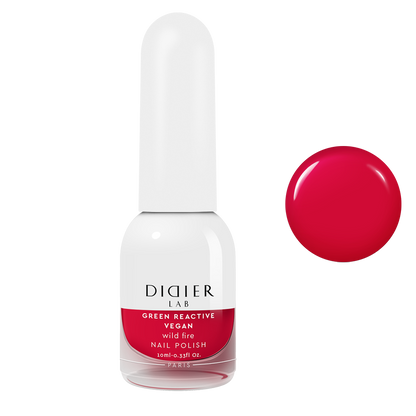 Esmalte de uñas vegano reactivo verde "Didier Lab", fuego salvaje, 10ml